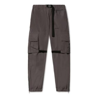 Poly Diagonal-stripes Cargo Pants “Dark Grey”