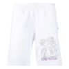 Portrait Pattern Printing Shorts White