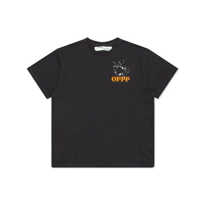 Portrait S/S OVER TEE Printing Pattern Short Sleeve Loose Version Black T-Shirt Unisex