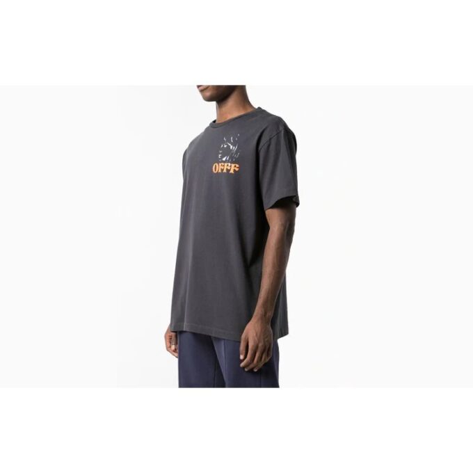 Portrait S/S OVER TEE Printing Pattern Short Sleeve Loose Version Black T-Shirt Unisex