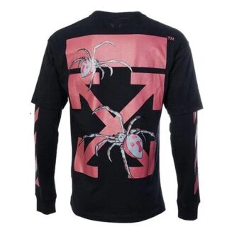Printing Arrow Long Sleeves Loose Fit Black