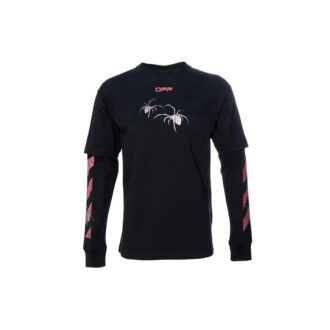 Printing Arrow Long Sleeves Loose Fit Black