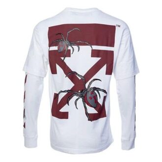 Printing Arrow Long Sleeves Loose Fit White
