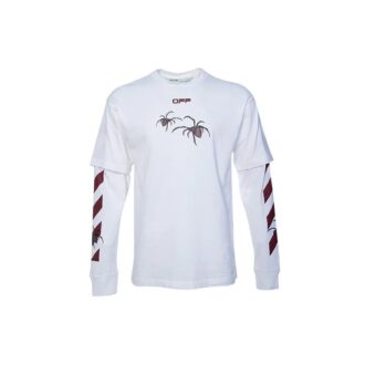 Printing Arrow Long Sleeves Loose Fit White