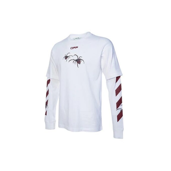 Printing Arrow Long Sleeves Loose Fit White