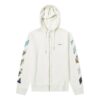 Printing Arrow Zip-up Hooded Fleece Men White