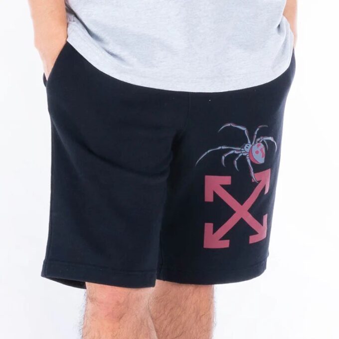 Printing Casual Shorts Ordinary Version Black