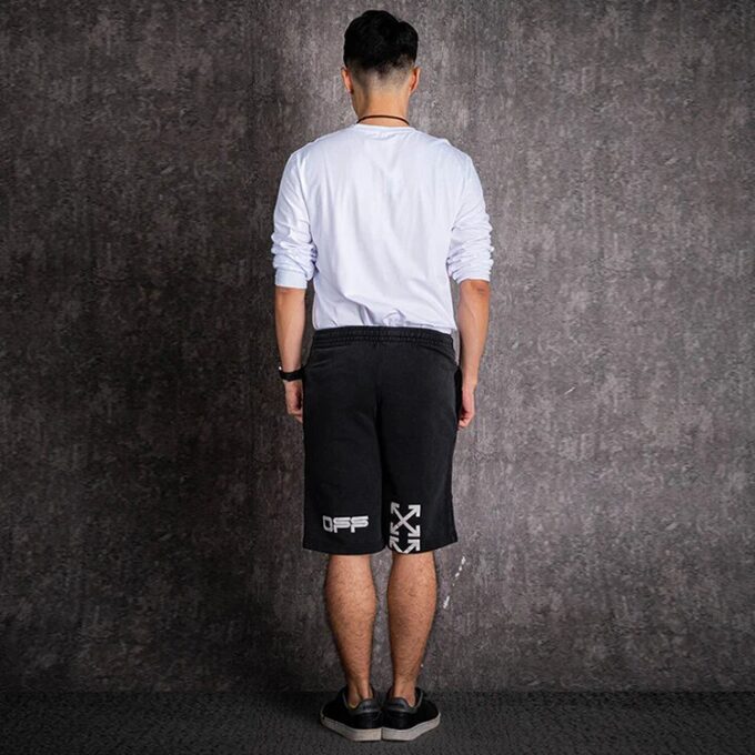 Printing Casual Shorts Version Black