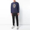 Printing Casual Solid Color Version Dark Blue