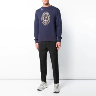 Printing Casual Solid Color Version Dark Blue