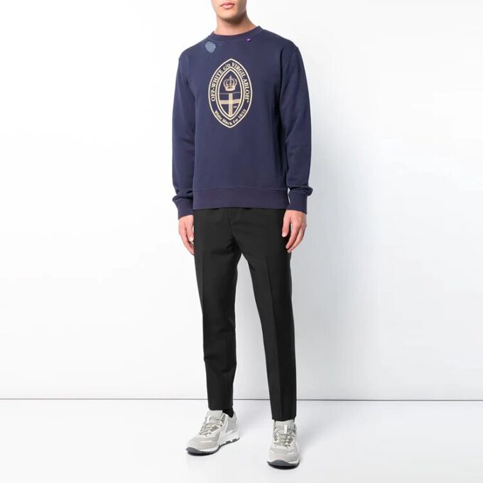 Printing Casual Solid Color Version Dark Blue