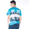 Printing Cotton Short Sleeve Ordinary Version Sky Blue