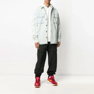 Printing Denim Jacket Denim Blue