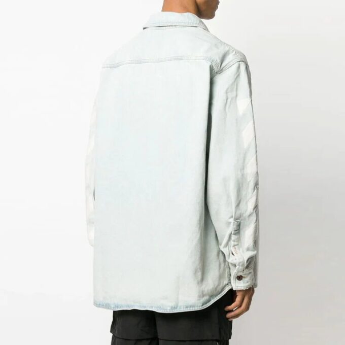 Printing Denim Jacket Denim Blue