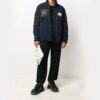 Printing Fleece Jacket Navy Blue
