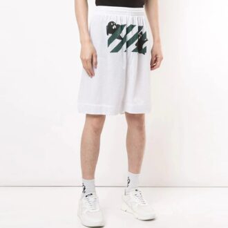 Printing Hollow Out Design Shorts White