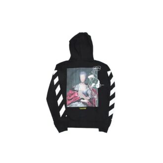 Printing hooded Zipper Jacket Black