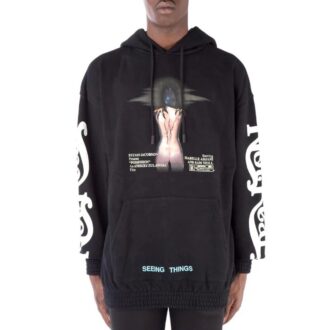 Printing Long Sleeves hooded Sports Slim Fit Version Black