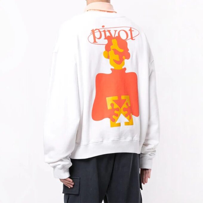 Printing Loose Round Neck White