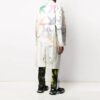 Printing Pattern single breasted Lacing Windbreaker Ordinary Version White
