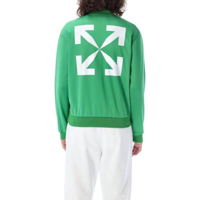 Printing Pattern Zipper Jacket Green
