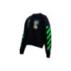 Printing Round Neck Long Sleeves Loose Fit Black