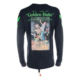 Printing Round Neck Long Sleeves Version Black