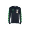 Printing Round Neck Long Sleeves Version Black
