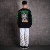Printing Round Neck Long Sleeves Version Black