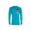 Printing Round Neck Long Sleeves Version Sky Blue