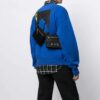 Printing Series Industrial Style Zipper Messenger Bag Fanny Pack Black