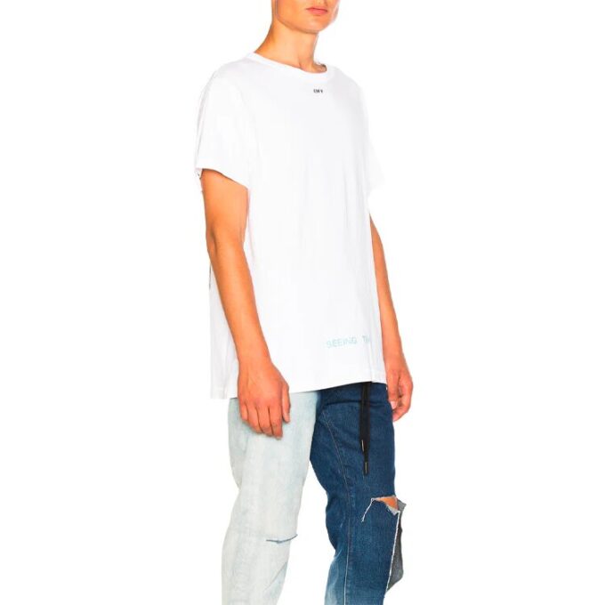 Printing Short Sleeve Loose Fit White