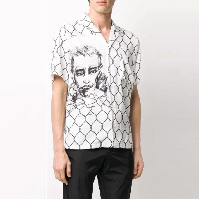 Printing Short Sleeve Shirt Version White