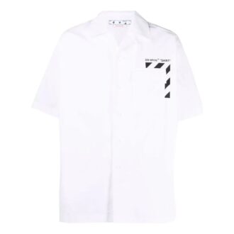 Printing Solid Color Short Sleeve Shirt White