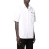 Printing Solid Color Short Sleeve Shirt White