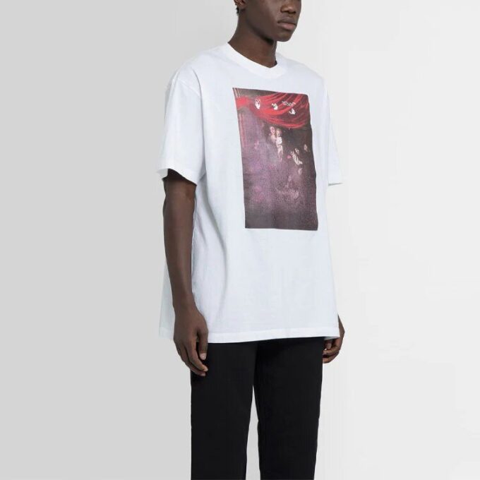 Printing Solid Color Short Sleeve White