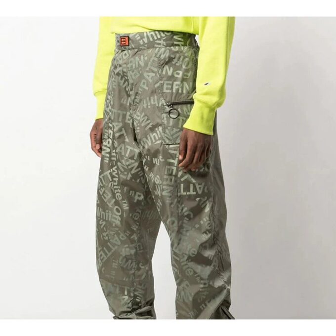 Printing Sweatpants Men Green