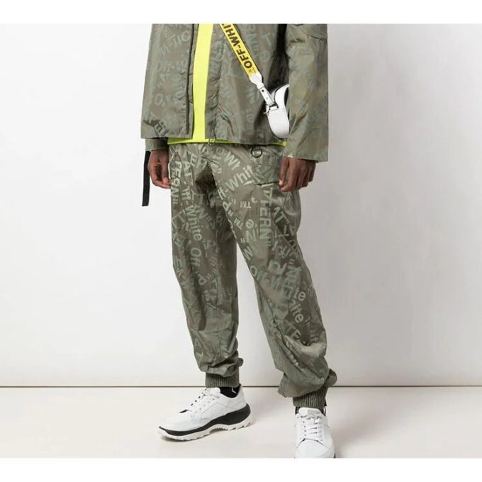 Printing Sweatpants Men Green