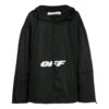 Printing Zip-up Hooded Jacket Men Black