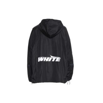 Printing Zip-up Hooded Jacket Men Black