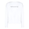 Quote Alphabet Pattern Round Neck White