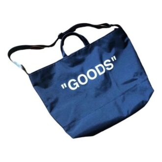 Quote Tote Bag GOODS “Blue White”