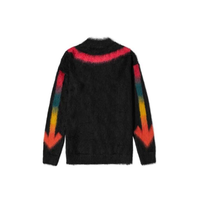 Rainbow Gradient Arrow Knit Black