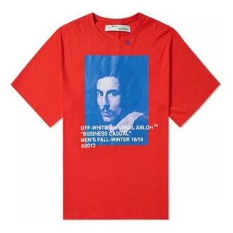Red Printing Short Sleeve Loose Fit