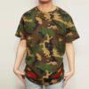 Red Short Sleeve Camouflage Green