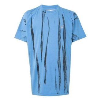 Reflective Arrow Tie Dye Short Sleeve Blue
