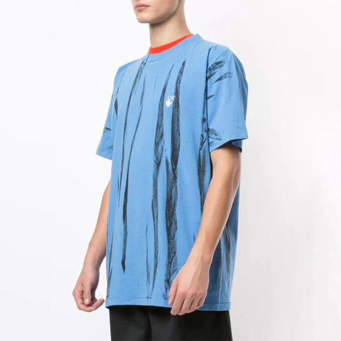 Reflective Arrow Tie Dye Short Sleeve Blue