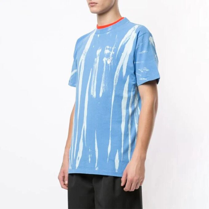 Reflective Tie Dye Short Sleeve Blue