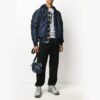 Reversible hooded aviator Jacket Navy Blue