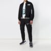 ribbed aviator Logo Jacket Loose Fit Black